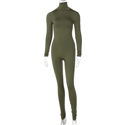 Enterizo Deportivo Ajustado de Color Liso para Fitness - Image 10
