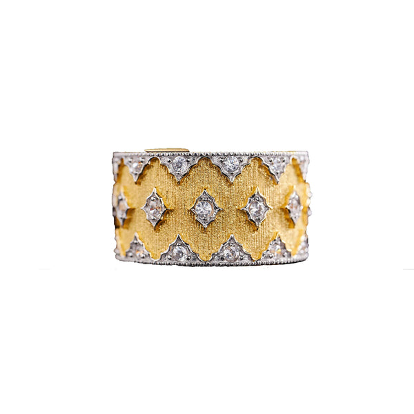 Anillo Estrella Bicolor Ancho Estilo Europeo y Americano - Image 5