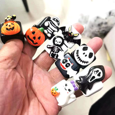 Anillos de Calabaza, Murciélago y Fantasma para Halloween - Image 8
