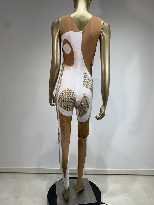 Jumpsuit de Fiesta Yama Fashion AB con Cristales Multicolor - Image 11