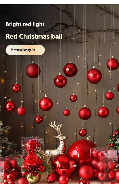 Bola de Navidad Roja Electrochapada - Adorno Colgante para Árbol - Image 42