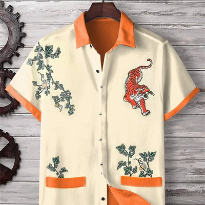 Camisa Manga Corta Bambú-Algodón para Hombre con Cuello Italiano - Image 5
