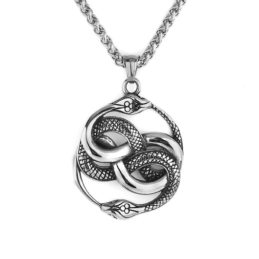Collar Colgante Doble Serpiente para Hombre - Acero Inoxidable - Image 8