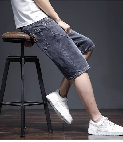 Shorts de Mezclilla Rectos Ligeros para Hombre - Perfecto para Verano - Image 17