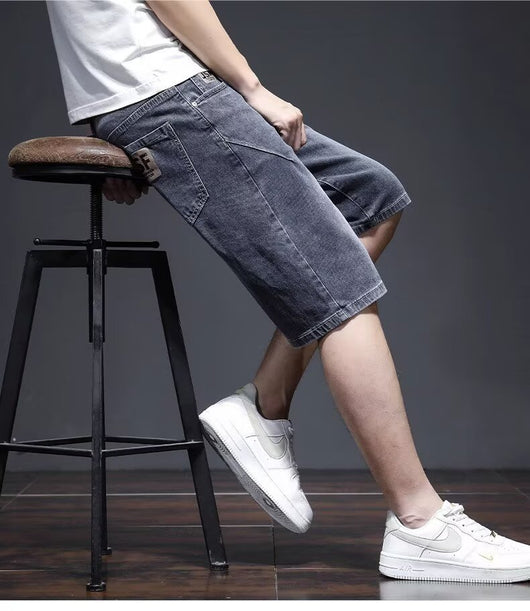 Shorts de Mezclilla Rectos Ligeros para Hombre - Perfecto para Verano - Image 17