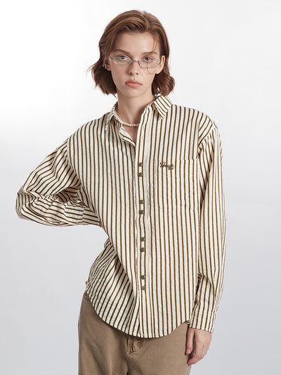 Blusa Rayas Retro Mujer Otoño Invierno Estilo Europeo Americano - Image 10