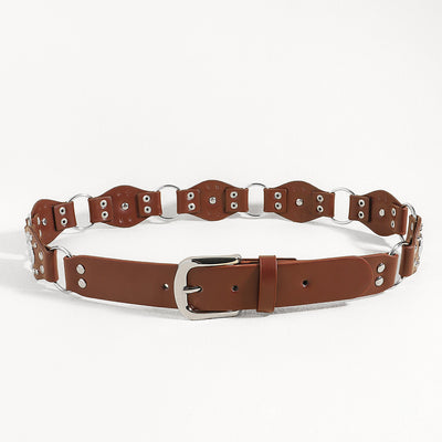 Cinturón Vintage Unisex con Hebilla de Metal Remachado - Estilo Punk Hip Hop - Image 24