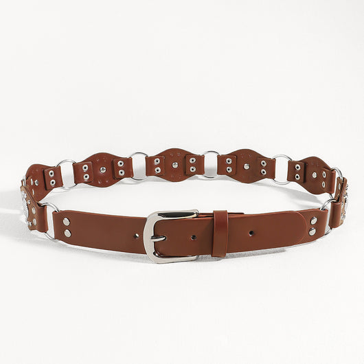 Cinturón Vintage Unisex con Hebilla de Metal Remachado - Estilo Punk Hip Hop - Image 24