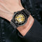 Reloj Automático Mecánico para Hombre con Correa de Acero y Corona Espiral