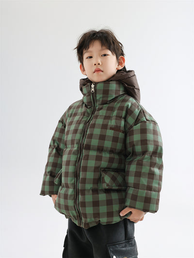 Abrigo Infantil Reversible Acolchado Cuadros Invierno - Image 10