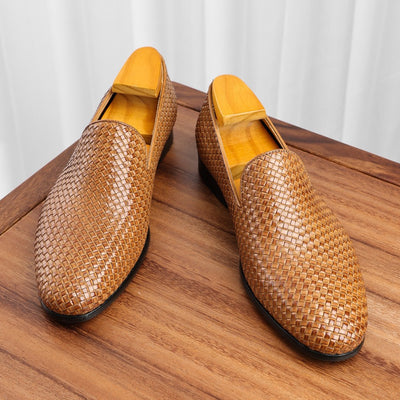Zapatos de Cuero Tejido para Hombre - Slip-on Ejecutivo - Image 2