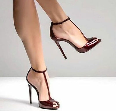 Sandalias Romanas Stiletto T-Strap Estilo Europeo Americano - Image 10