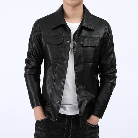 Chaqueta de Cuero para Trabajo Primavera y Otoño
