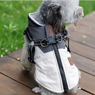 Chaleco de Invierno con Arnés de Remolque para Perros