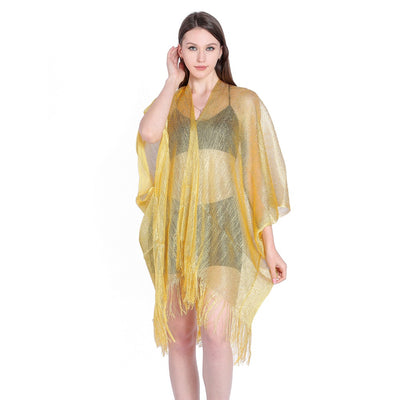 Blusa Playera con Cintas Doradas y Plateadas - Protección Solar Elegante - Image 42