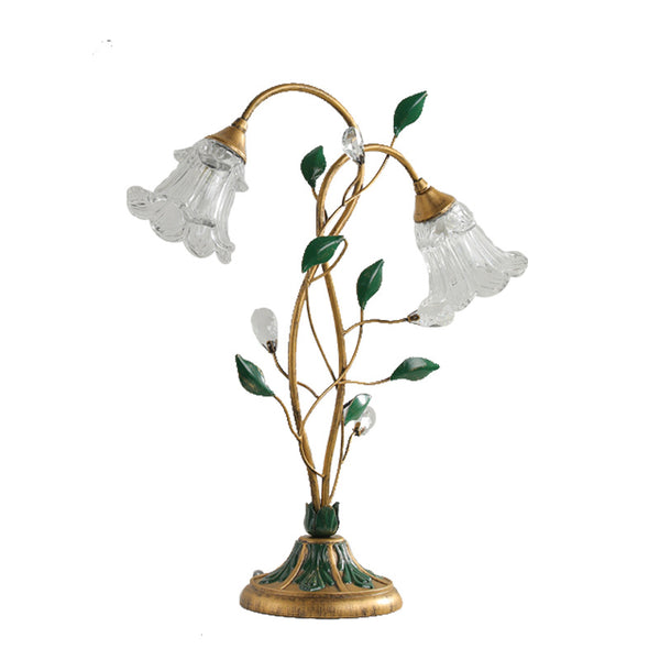 Lámpara de Escritorio Estilo Americano Vintage con Decoración Floral - Image 5