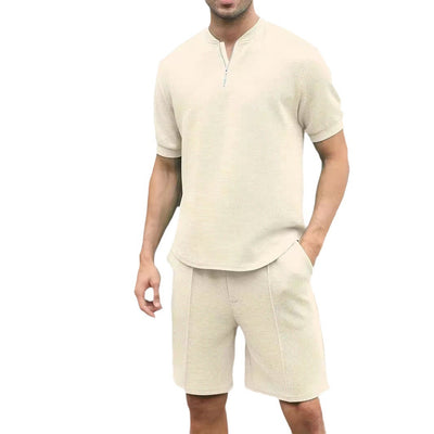 Traje Ejecutivo Hombre con Cuello Mao, Cierre de Cremallera y Pantalón Corto - Image 5