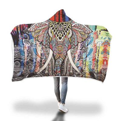 Poncho Manta con Capucha Calavera Impresión 3D Digital - Image 14