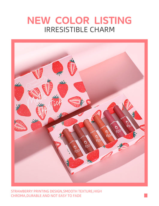 Set de 6 Brillos Labiales Sabor Fresa con Fórmula Antiadherente - Image 6