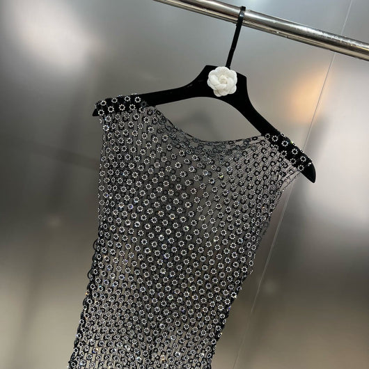 Chaleco Transparente de Malla sin Mangas Cuello Redondo - Image 17