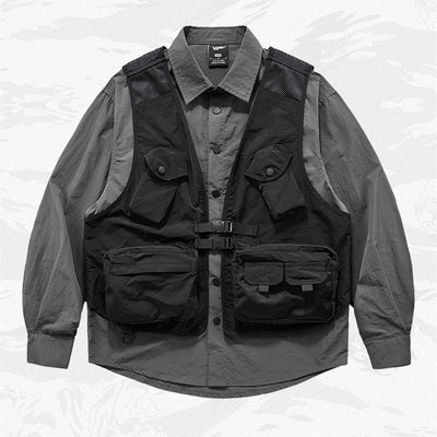 Chaleco Funcional Multibolsillos para Hombre con Diseño Patchwork - Image 7