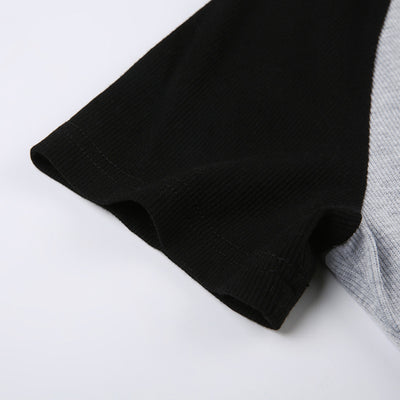 Blusa Crop Asimétrica Slim Fit con Diseño Hueco y Hombro Realzado - Image 7