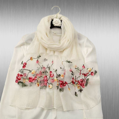 Pañuelo de Seda Bordado Elegante y Versátil para Mujer - Image 13