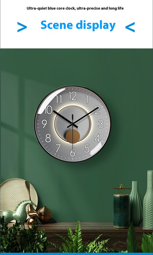 Reloj de Pared Silencioso Lujo Americano para Sala de Estar - Image 15
