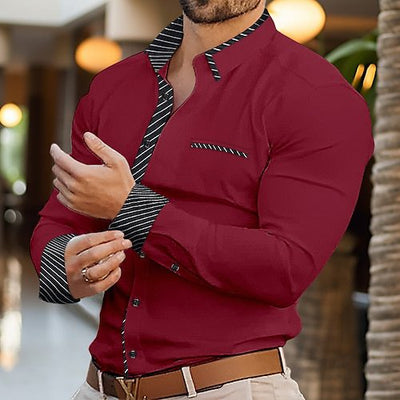 Camisa Abrigo Suelta y Casual de Manga Larga para Hombre - Image 39