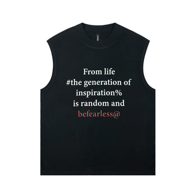 Camiseta sin Mangas con Estampado de Letras en Inglés para Hombre - Image 15