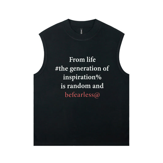 Camiseta sin Mangas con Estampado de Letras en Inglés para Hombre - Image 15