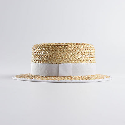 Sombrero de Paja Plano para Mujer - Accesorio Playa y Vacaciones - Image 12