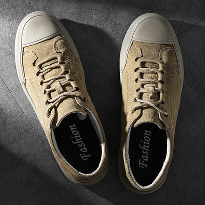 Zapatos Casuales Retro de Cuero Frosted para Hombre - Estilo Urbano Clásico - Image 3
