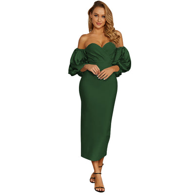 Vestido de Mujer con Mangas Abullonadas para Otoño e Invierno - Image 2