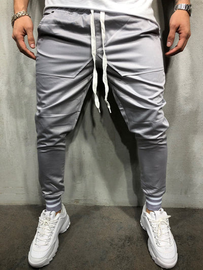 Pantalones Casuales de Algodón con Diseño Spliced para Hombre - Image 33