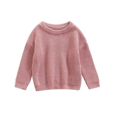 Suéter Casual de Cuello Redondo para Niñas - Colores Sólidos - Image 11