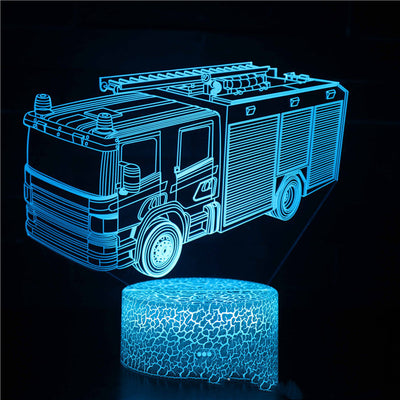 Lámpara 3D LED Táctil - Serie Vehículos de Construcción con Control Remoto - Image 3