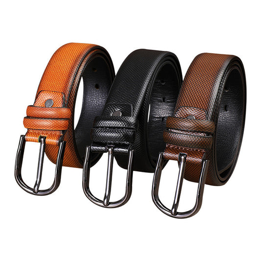 Cinturón de Cuero PU para Hombre con Hebilla Vintage Tipo Pasador