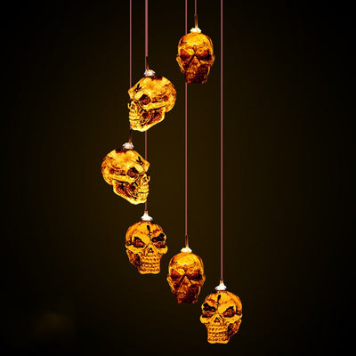Luces Solares Decorativas Halloween - Campanas de Viento con Calaveras y Calabazas - Image 15