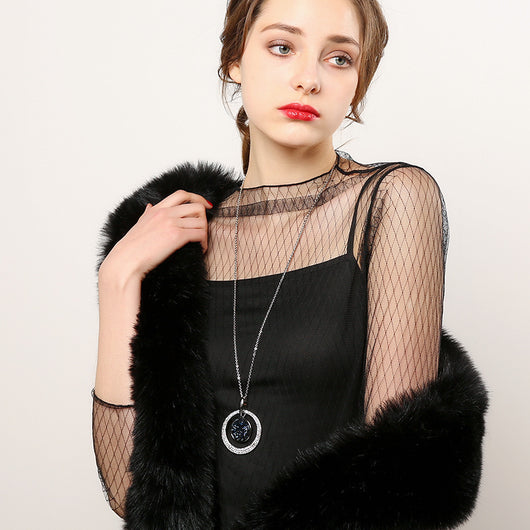 Collar Largo Geométrico Minimalista con Círculos - Accesorios de Temperamento Creativo - Image 9