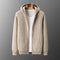 Cardigan con Capucha de Lana Gruesa para Hombre - Corte Holgado y Casual