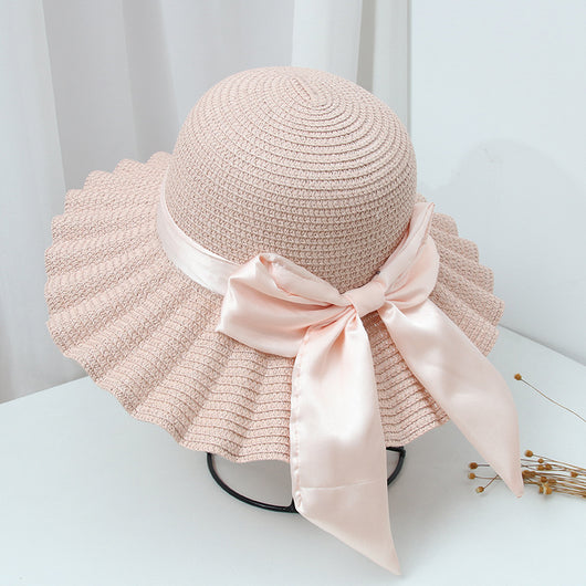 Sombrero Playero de Ala Ancha con Patrón de Conchas y Lazo Festivo - Image 4