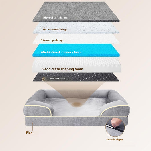 Cama Sofá para Perros Medianos y Grandes con Funda Removible y Lavable - Image 12