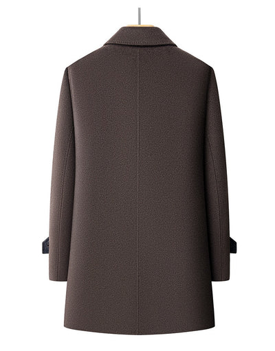 Abrigo de Lana Reversible para Hombre - Cuello de Traje Medio Largo - Image 24