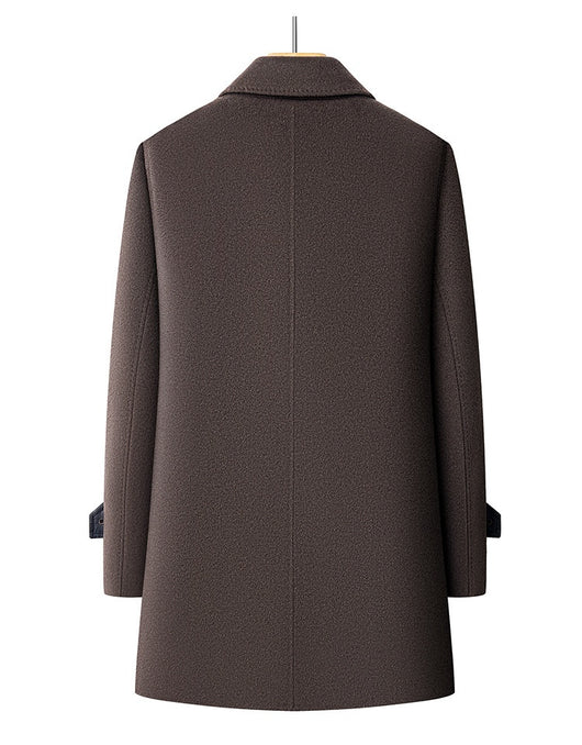 Abrigo de Lana Reversible para Hombre - Cuello de Traje Medio Largo - Image 24