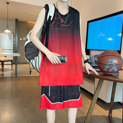 Conjunto Deportivo Hombre Camiseta Chaleco Ice Silk Secado Rápido - Image 7