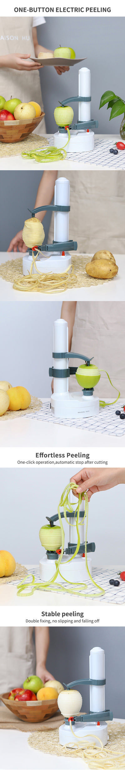 Pelador Eléctrico Multiusos para Frutas y Verduras - Image 7