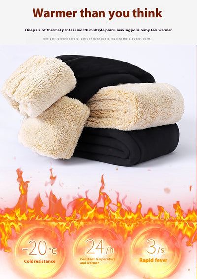 Pantalones de Buzo Térmicos Infantiles con Forro de Lana de Cordero - Image 15