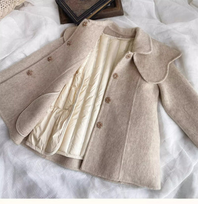 Abrigo Reversible de Lana y Cachemira para Niña Estilo Retro - Image 27