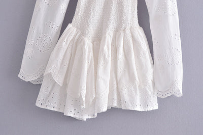 Vestido Largo con Bordados Manga Larga para Mujer - Image 13